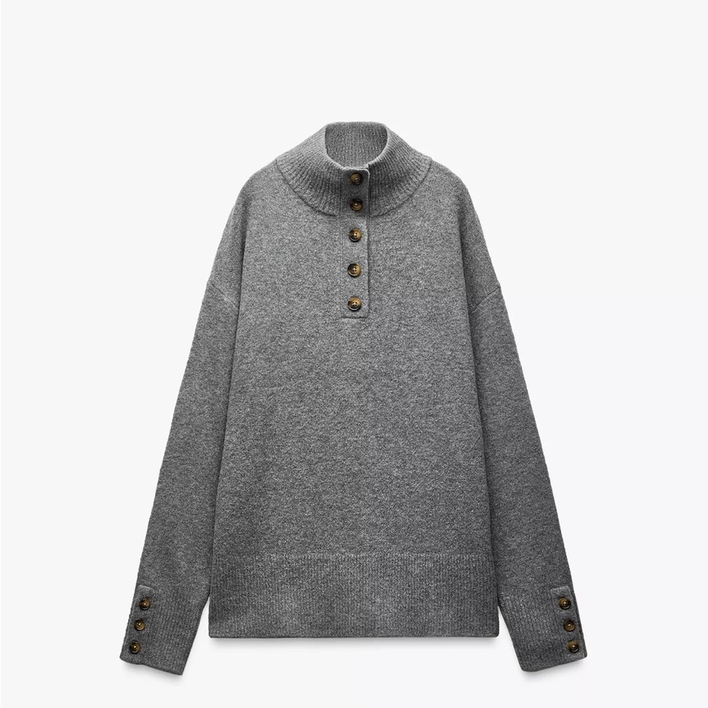 Zara High Collared Knit